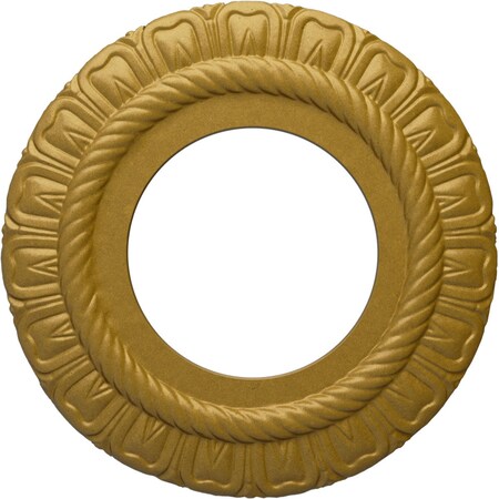 Ekena Millwork Claremont Ceiling Medallion (Fits Canopies up to 5 5/8"), 9"OD x 4 1/2"ID x 1/2"P, Pharaohs Gold CM09CLPGS